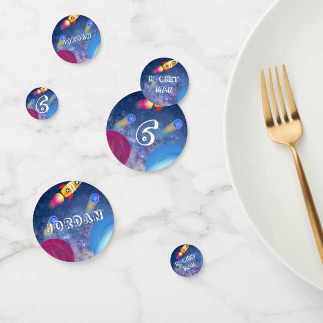 Personalised Space Birthday Confetti (Group)