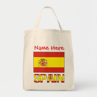 Personalised Spain Flag Tote Bag