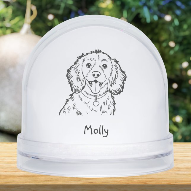 Personalised Spaniel Dog Christmas Snowglobe (Creator Uploaded)