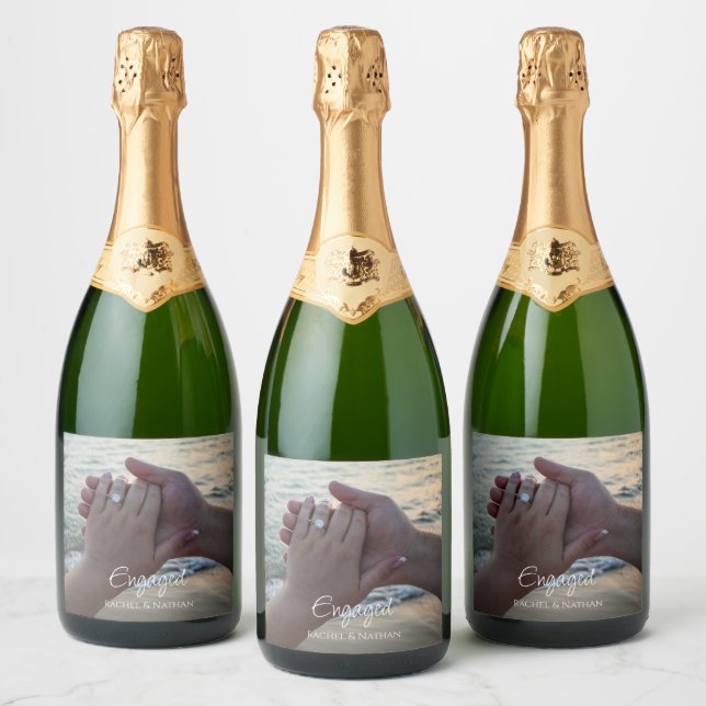 Personalised Sparkling Wine Bottle Label Photo (Bottles)