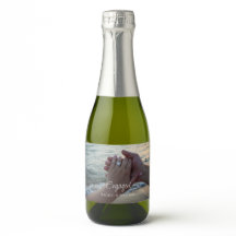 Personalised Sparkling Wine Bottle Label Photo