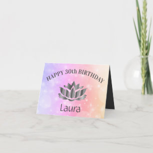Personalised Sparkly 30th Birthday Card