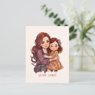 Personalised Sparkly Mother and Daughter Postcard
