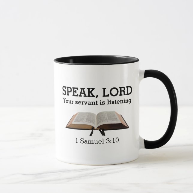 Personalised SPEAK LORD Christian Mug (Right)