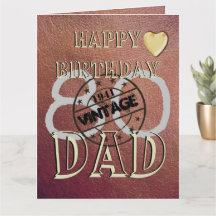 Personalised Special 80th Birthday Card For Dad