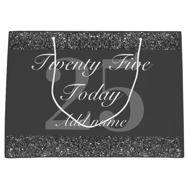 Personalised special birthday gift bag 25th (Front)