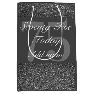 Personalised special birthday gift bag 75th