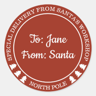 Personalised Special Delivery from Santa Sticker