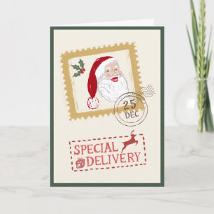 Personalised Special Delivery Santa Christmas Card