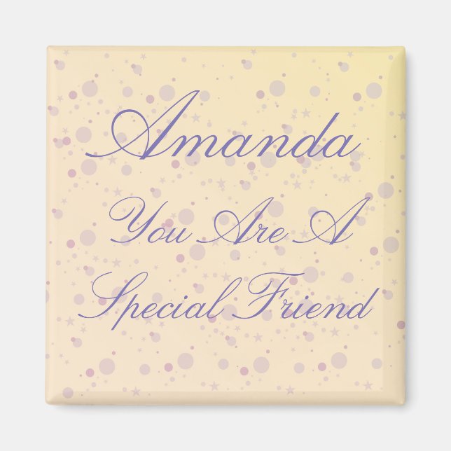 Personalised Special Friend Purple Magic Magnet (Front)