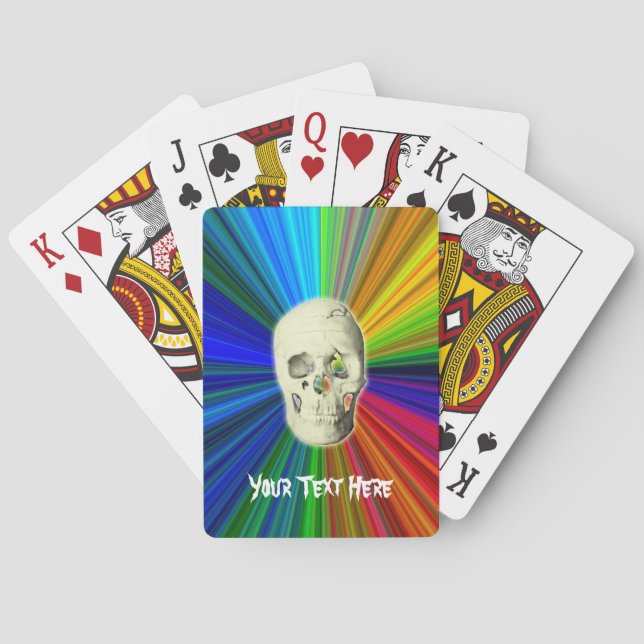 Personalised Spectrum and Skull Playing Cards (Back)