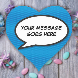 Personalised Speech Bubble Fun Comic Book Heart Sticker