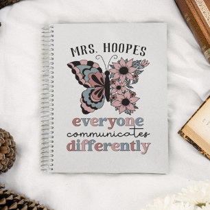 Personalised Speech Language Pathologist Butterfly Notebook