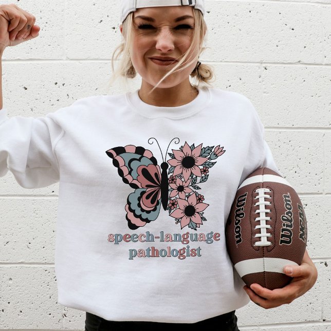 Personalised Speech-Language Pathologist Butterfly Sweatshirt (Creator Uploaded)