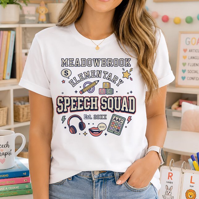 Personalised Speech Squad School SLP T-Shirt (Creator Uploaded)