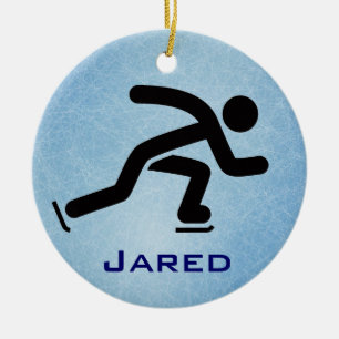 Personalised Speed Skating Ornament