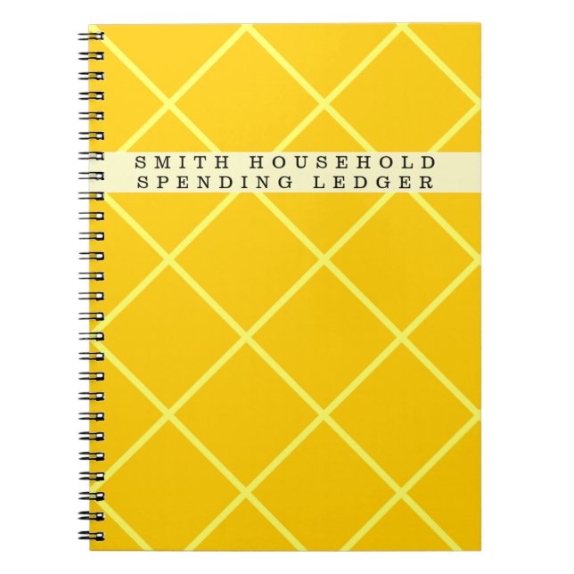 Personalised Spending Ledger Home Finances Journal (Front)