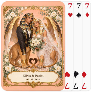 Personalised Sphinx Bride and Groom Wedding Favour Playing Cards