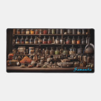 Personalised Spice Shop Counter Desk Mat