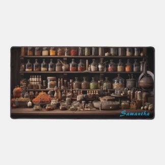 Personalised Spice Shop Counter Desk Mat