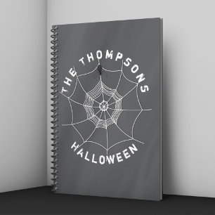 Personalised Spider Web Halloween Notebook