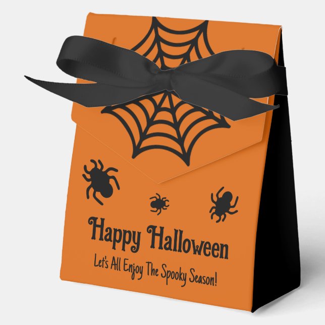 Personalised Spiderweb Halloween Favour Box (Front)