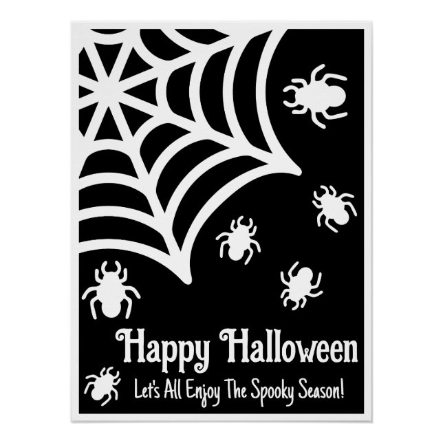 Personalised Spiderweb Halloween Poster (Front)