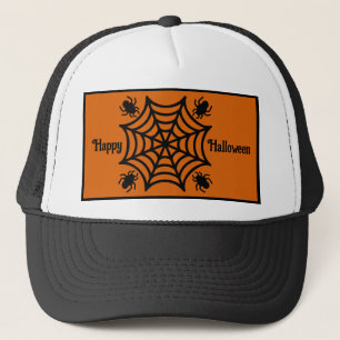Personalised Spiderweb Halloween Trucker Hat