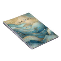 Personalised Spiral Notebook Abstract Ocean waves