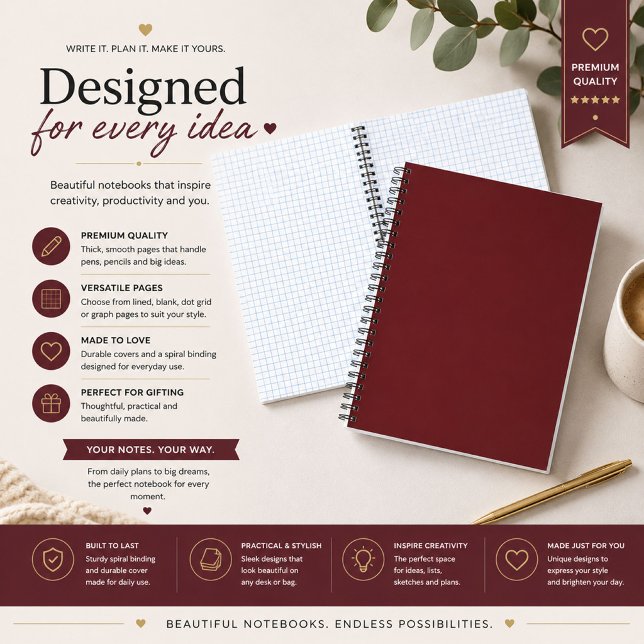 Personalised Spiral Notebook Journal (Creator Uploaded)