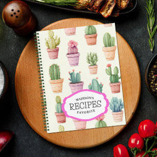 Personalised Spiral Recipe Book: Kitchen Supplies Notebook