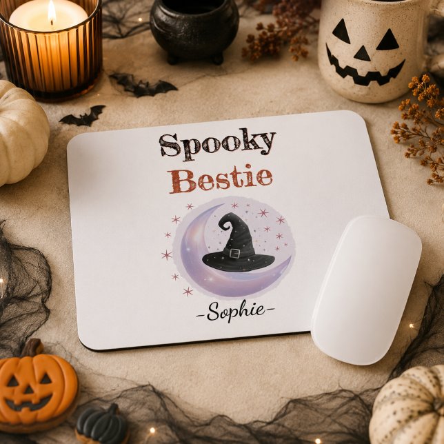 Personalised Spooky Bestie Mousepad (Creator Uploaded)