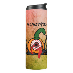 Personalised Spooky Bloodshot Pumpkin Thermal Tumbler
