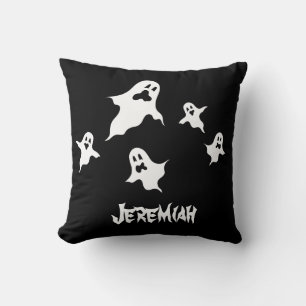 Personalised Spooky Halloween Ghosts Throw Cushion