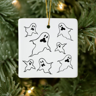 Personalised Spooky Halloween Ghosts Tree Ornament