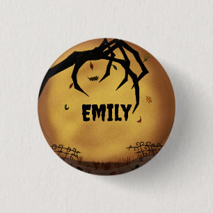 Personalised Spooky Hand Emo 3 Cm Round Badge