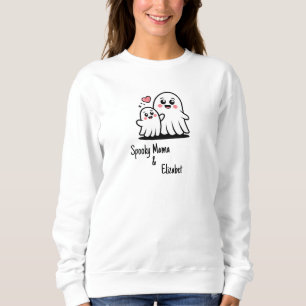Personalised Spooky Mama Halloween with Cute Ghost Sweatshirt