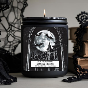 Personalised Spooky Nights Halloween Candle Label 