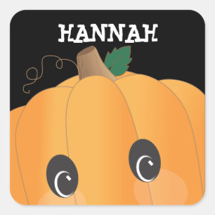 Personalised Spooky Pumpkin Halloween Sticker