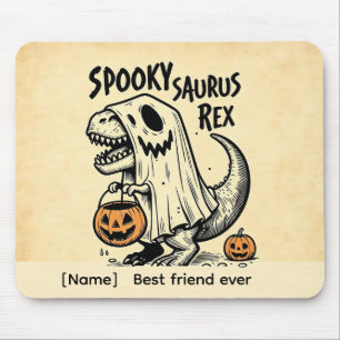 Personalised Spooky Saurus Rex Halloween Mouse Pad