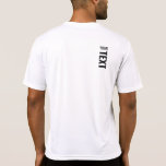 Personalised Sport Back Print Mens Modern Template T-Shirt<br><div class="desc">Add Your Text Here Modern Back Design Print Template Mens Sport-Tek Competitor Activewear White T-Shirt.</div>