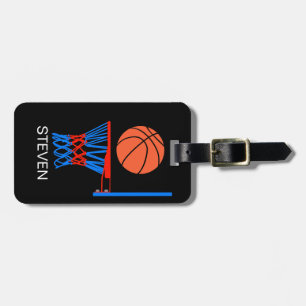 Personalised Sport Basketball ball Luggage Tag
