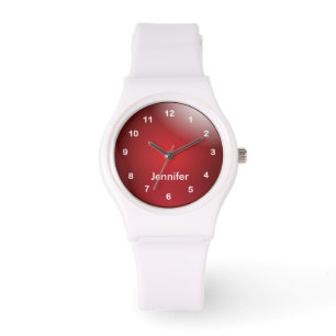 Personalised Sporting Red Design Watch
