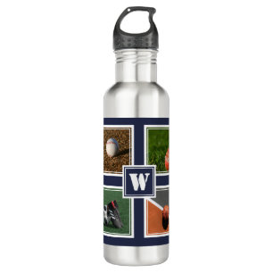 Personalised SPORTS BALLS Custom Template Blue 710 Ml Water Bottle