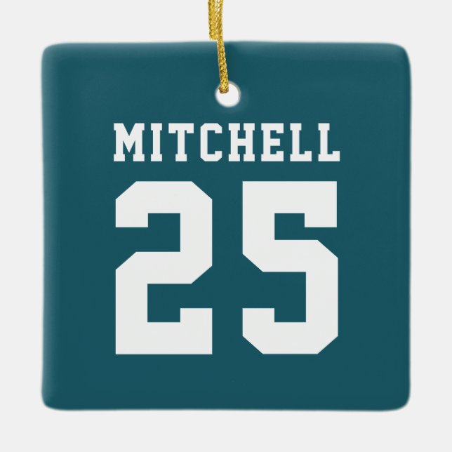 Personalised Sports Ceramic Ornament (Front)