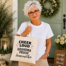 Personalised Sports Cheer Loud Proud Grandma