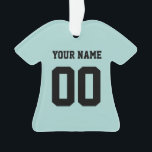Personalised Sports Jersey Style Ornament<br><div class="desc">Personalised Sports Jersey Style Ornament</div>