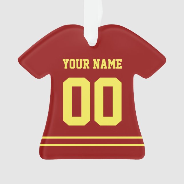 Personalised Sports Jersey Style Ornament (Front)