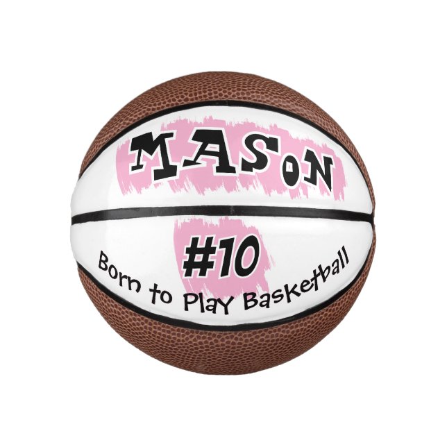 Personalised Sports Kid Design Mini Basketball (Front)