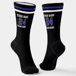 Personalised Sports Name Number Team Socks